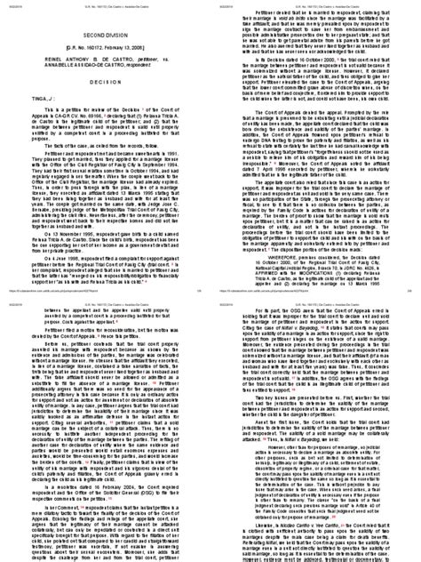 de castro v. assidao-de castro|G.R. No. 160172 .